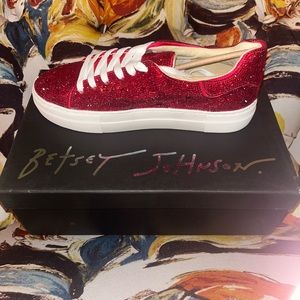 Betsey Johnson Sidny Sneaker - Red Size 9